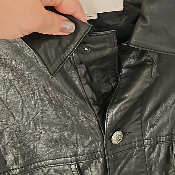 Zadig&VoltaireBase crinkle leather jacket - Picture 8 of 14